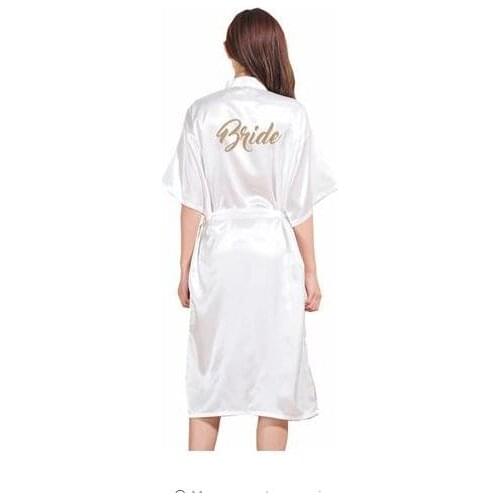TJ02 Women Bathrobe Letter Bride Bridesmaid Mother of the Bride Maid of Honor Get Ready Robes Bridal Party Gifts Dressing Gowns