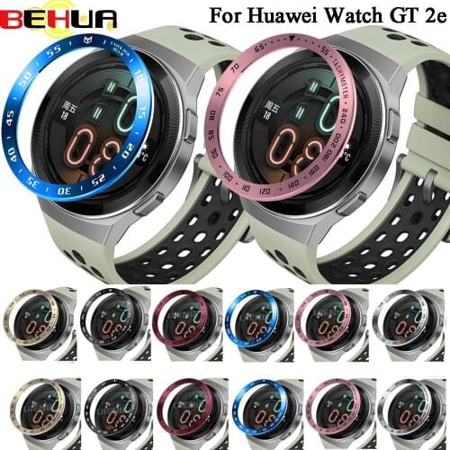 BEHUA Stainless Steel Bezel Ring For Huawei Watch GT 2e Smartwatch Protective Case Cover Scratch Proof Protection Metal Frame