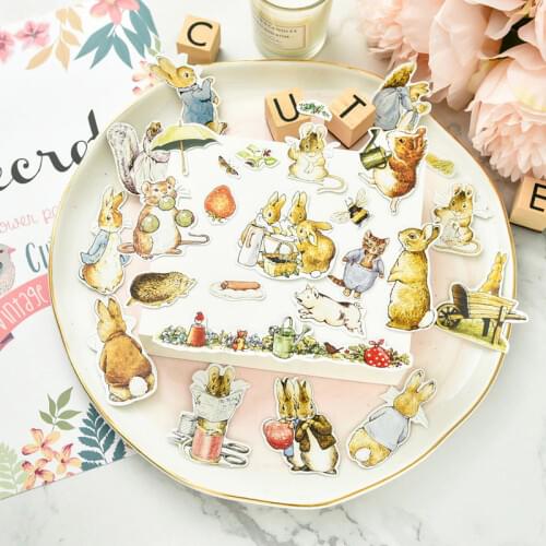 KSCRAFT 100pc Lovely Rabbits Cardstock Die Cuts for Scrapbooking Happy Planner/Card Making/Journaling Project