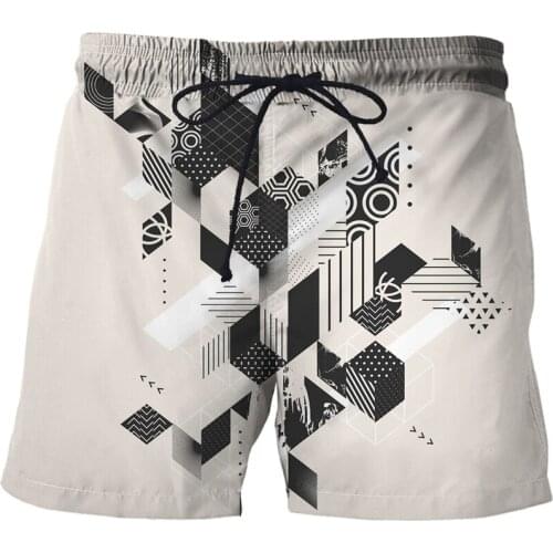 2021 Mens Abstract pattern Beach Shorts Colored Fashion 3D Printed Casual Board Shorts 2021 New Quick Dry Swimwear Streetwear