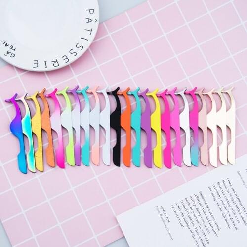 Fake Eyelashes Metal Curler Natural Long Thick Makeup Tool Thick Cross Eyelashes Eye Lashes Tweezers Handmade