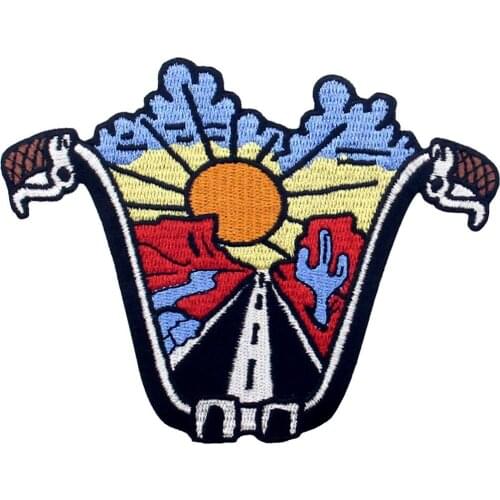 Embird patches Embroidered sew on tactical patch Explore Cool Motorcycle Biker Life handmade applique patches for dresses patch