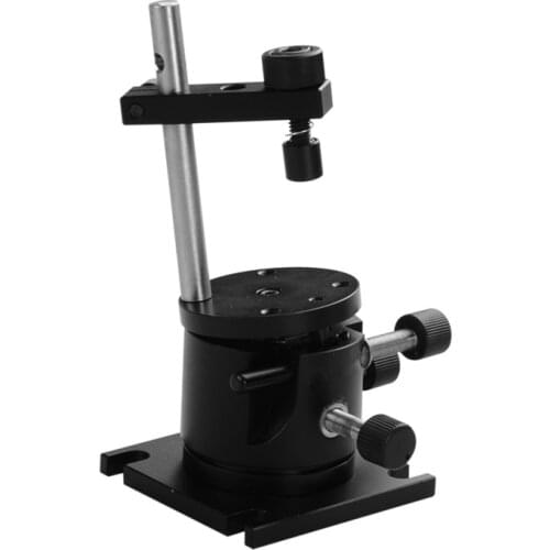 Optical Three-dimensional Adjustment Frame, Manual Rotation Angle Tilting Platform, Lens Clamping, Fixed Worktable Optical Bench