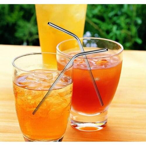 Wholesal 1000pc/lot Stainless Steel Straw Steel Drinking Straws 8.5" 10g Reusable ECO Metal Drinking Straw Bar Drinks Party Stag