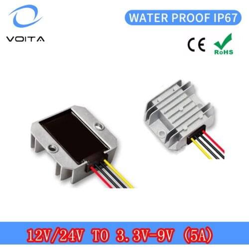 12v 24v to 3.3v 3.7v 4.2v 5v 6v 7.5v 9v 5a dc LED light Car Buck converter