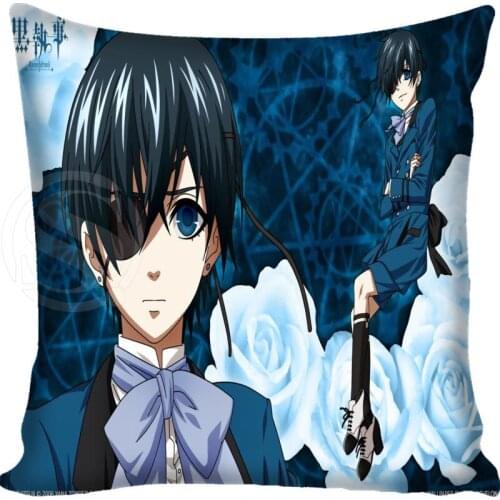 Popular Hot Sale Black Butler#1 Style throw Pillowcase Square Zippered Pillow Cover Custom Gift 40x40cm Drop Shipping