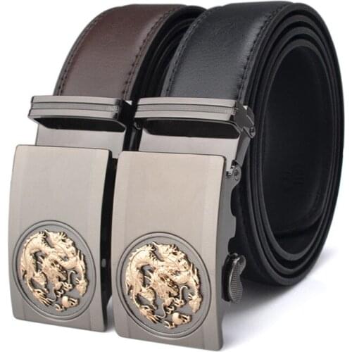 Famous Brand Belt Men Top Quality Genuine Luxury Leather Belts for Men,Strap Male Metal Automatic Buckle 3.5cm