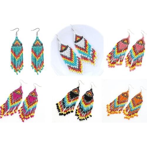 European and American retro earrings, ladies exaggerated long tassel earrings accessories, handmade alloy jewelry, gifts