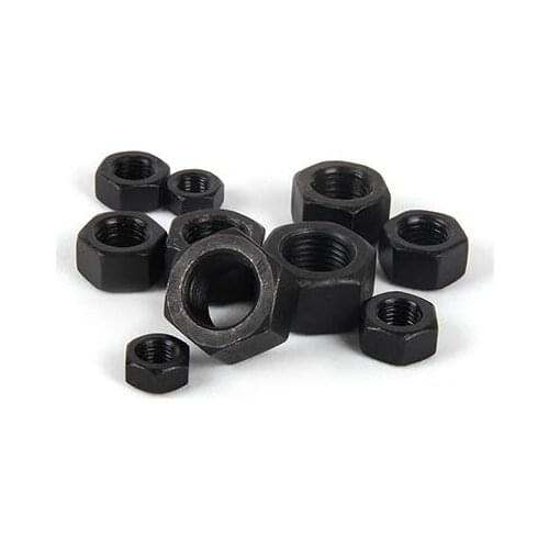 Hex Nuts M2 M2.5 M3 M4 M5 M6 M8 M10 M12 M14 M16 Black Carbon Steel Hex Nut Hexagon Nuts Grade 8.8