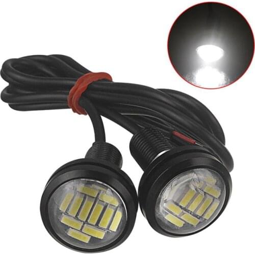 2PCS Eagle Eye LED Light Bulbs 4014 12SMD 23MM DRL Daytime Running Waterpproof Light Motor Car Driving Lamps