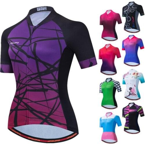 Weimostar Bike Team Cycling Jersey Women Breathable Cycling Clothing Quick Dry MTB Bike Jersey Tops Racing Sport Bicycle Shirt