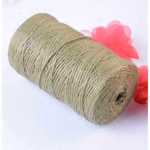 100m Natural Jute Baker Twine Burlap String Hemp Rope Party Wedding Gift Wrapping Cords Thread DIY Scrapbooking Florists Craft