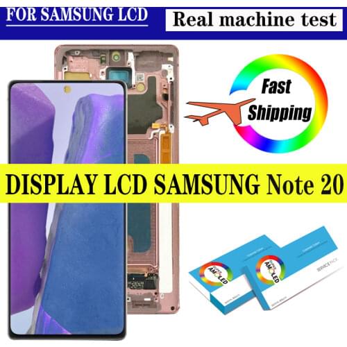 100% Original Super AMOLED LCD Display with Touch Screen Digitizer for Samsung Galaxy Note 20 N980 N980F SN980F/DS Repair Parts