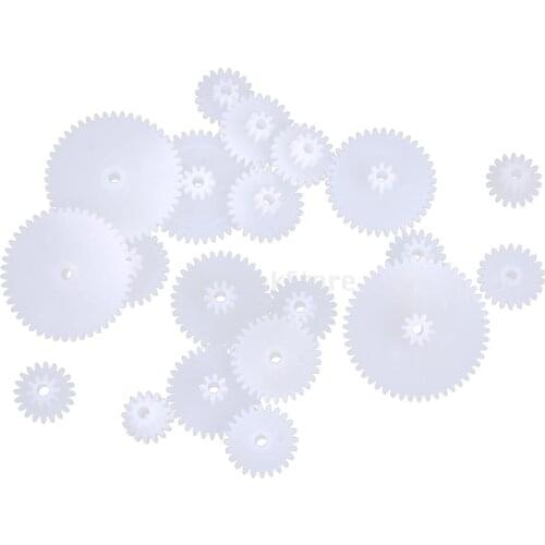 19 Kinds Double-layer Plastic Gear Kit, 0.5 Modulus, DIY Reduction Gears, Stacked Teeth, for Toy Robot Motor Accessories