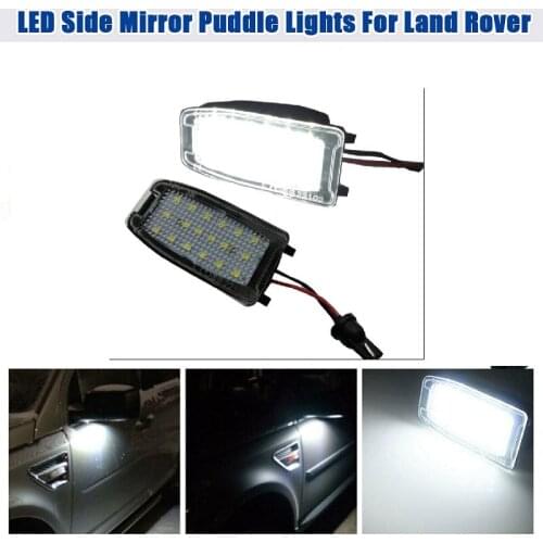 2x Led Under Courtesy Mirror Puddle Light For Land Rover Range Rover LR2 LR3 LR4