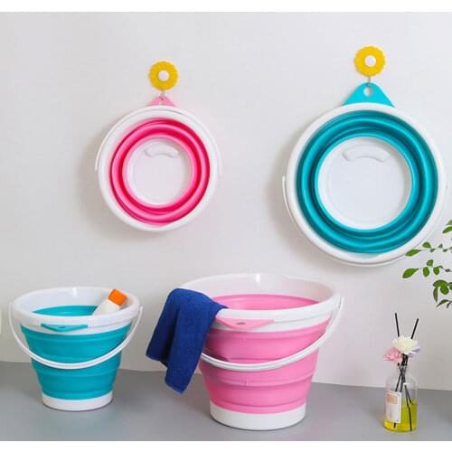 10L/5L/3L Collapsible Bucket Portable Folding Bucket with Handle Car Washing Bucket Children Outdoor Fishing Travel Home Storage