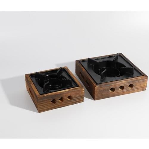 Aluminum three-hole square furnace alcohol pot base chafing dish base kitchen ware utensils