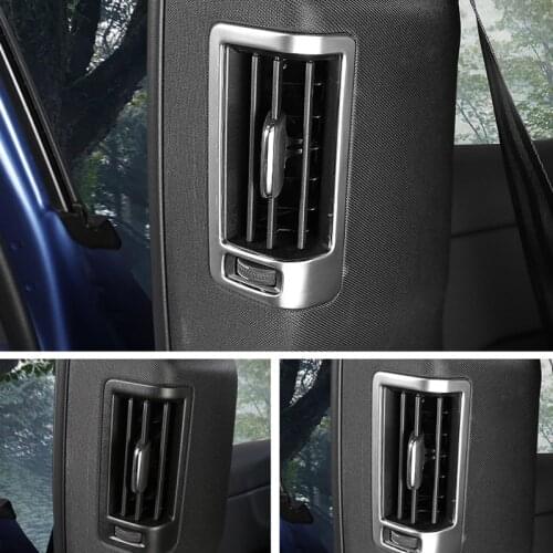 For VOLVO S90 V90 2017 2018 2019 Stainless Steel Matte Inner Rear Center Pillar Side Air Vent Outlet Cover Trim 2pcs Car Styling