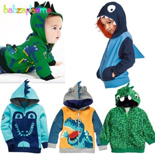 0-5Years/Spring Autumn Children Outerwear Clothing Long Sleeve Catoon Cute Hooded Baby Boys Coats Kids Clothes Jackets BC1066