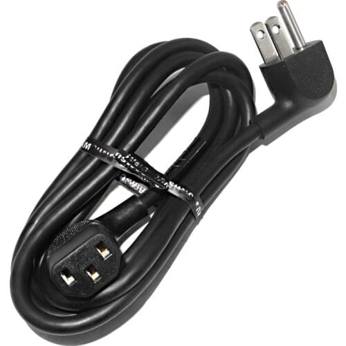 Right ​Angled US AC Power Cable Cord for PC PSU TV Printer Camera DJ Stage Light 1.5m 3X0.824mm2 18AWG 10A Ac Power Supply Cord