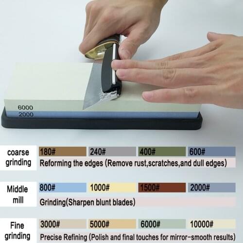 Large double-sided whetstone grinding stone water stone terrazzo kitchen supplies non-slip base professional Sharpening Stones