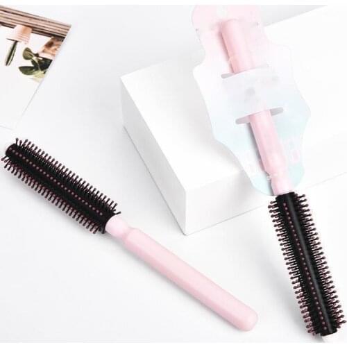 Round Straight Hair Curly Comb With Ball Tip Anti Static Natural Styling Hair Brush Barber Tool Round Comb