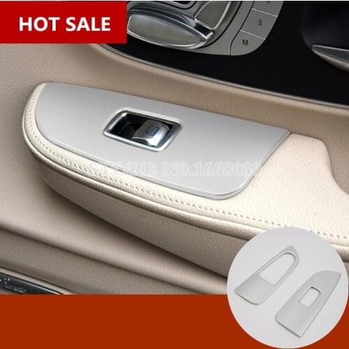 Inner Car Door Armrest Window Switch Cover 2pcs For Benz V-Class W447 2014-2018 Car accesories interior Car Trim