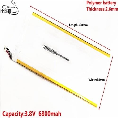 5 line 3.8V,6800mAH 2688188 (polymer lithium ion battery) Li-ion battery for tablet pc 7 inch 8 inch 9inch