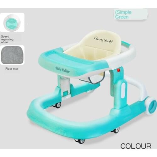Baby Walker Anti-O-Leg Multi-Function Anti-Rollover Trolley Can Sit and Push Girls Boy Baby Children U-Shaped