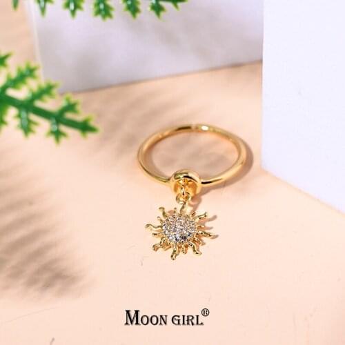 Женские золотые кольца MOON GIRL China At AliExpress