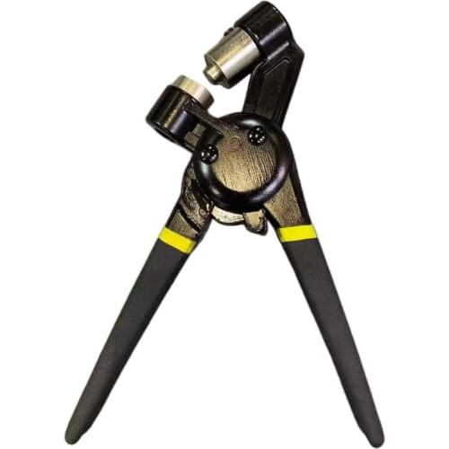 Grommet Tool Kit Handheld Hole Punch Pliers Portable Grommet Hand Press Machine Manual Puncher with 500pcs Silver Grommets 10mm