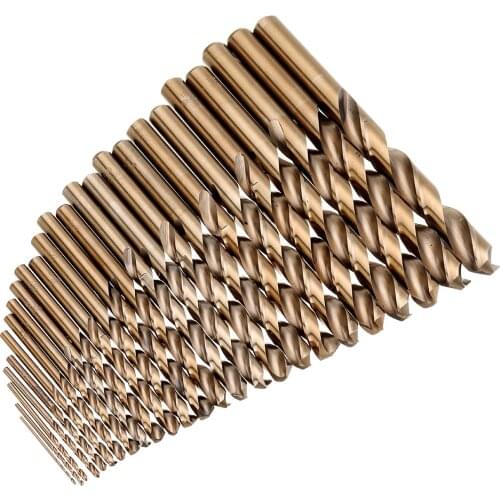 M35 Cobalt Drill Bit Set HSS-Co Twist Drill Bits with Plastic Case for Stainless Steel Wood Metal Drilling Tools Kit