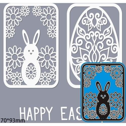 70*93mm HAPPY EASTER CARD New Metal Cutting Dies for decor card DIY Scrapbooking stencil Paper Album template Dies