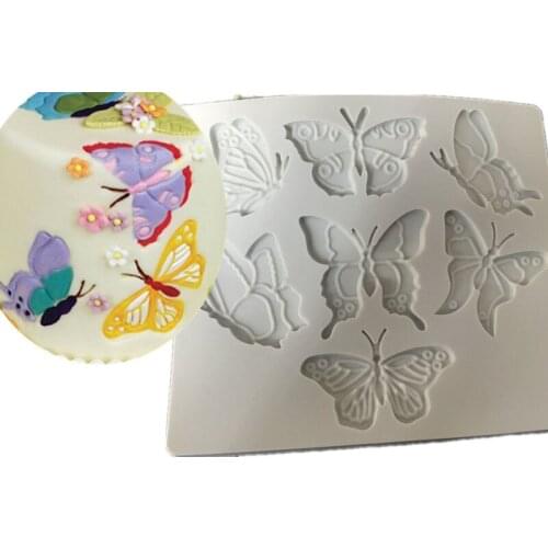 New Butterfly Silicone Fondant Cake Mold Cake DIY Baking Tools Biscuit Mold Cake Decoration Accessories Resin Mold
