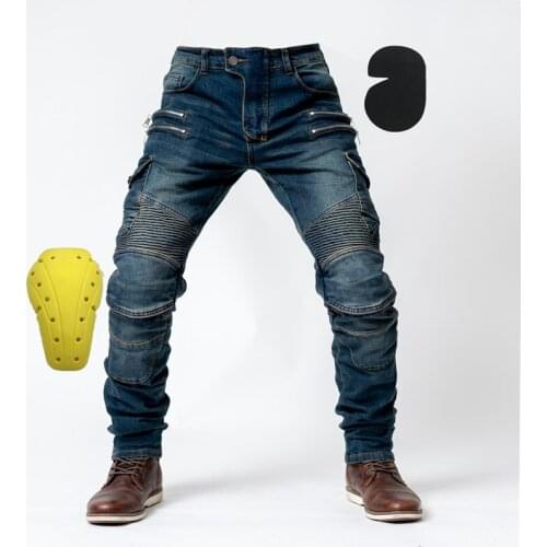 2019 New Zip pocket Motorcycle Pants Men Moto Jeans Protective Gear Riding Touring Motorbike Trousers Motocross Pants