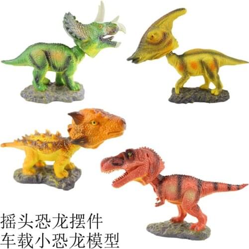 New hot sale Simulation Dinosaur Model Childrens Educational Toy Solid Tyrannosaurus Rex Triceratops Car Decoration Gift K29