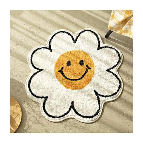 Lovely Flower Carpet Toilet Bibulous Floor Mat Nathroom Non-Slip Thick Household Rug