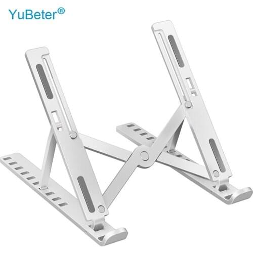 YuBeter Foldable ABS Plastic Silicone Anti-slip Laptop Stand Upgraded Version Adjustable PC Notebook Holder Cooling Bracket