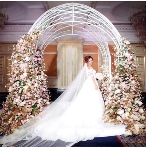Wedding props new Qiansi Xiting Continental iron round pavilion Ceremony pavilion wedding stage layout decorative arches