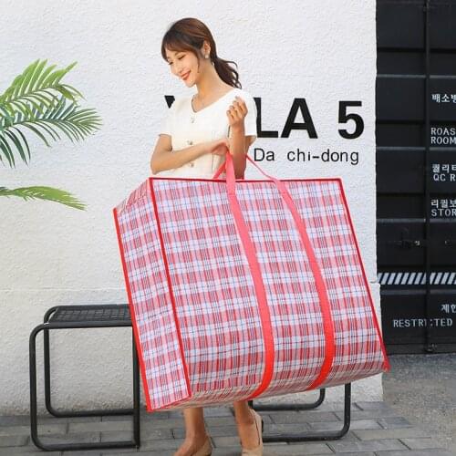 High Capacity Clothes Quilt Storage Bag Move Baggage Sundries Organize Thick Canvas Pouch Waterproof Non-Woven Zipper Package