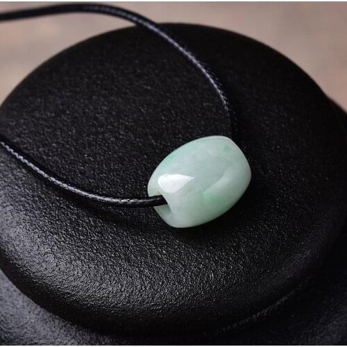 1pc Natural Emerald Jade Gourd Pendant Necklace Jewellery Fashion Accessories Hand-Carved Luck Amulet Sweater Chain