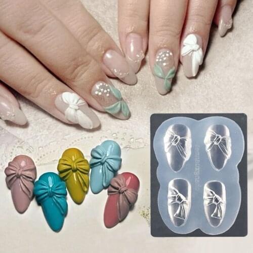 3D Silicone Mold Nail Carving Stamping Plate UV Gel Polish Manicure Mould DIY Nail Art Decorations Tools Fashion