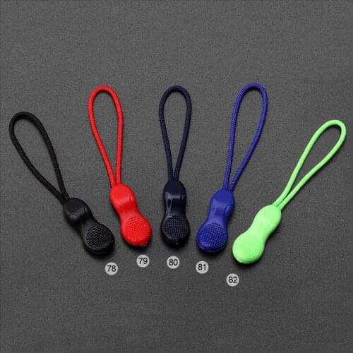 500Pcs Color Cord Zipper Pull Apparel Bag Tactical Backpack Accessories Zip Puller DIY Zipper Head Cord Rope Strap Lariat Slider