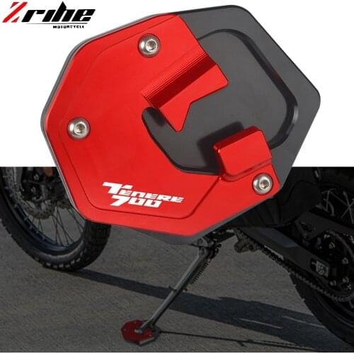 Motorcycle Accessories CNC Aluminum Side Stand Enlarge Plate Kickstand Extension For Yamaha Tenere 700 XTZ700 XTZ690 2019-2021