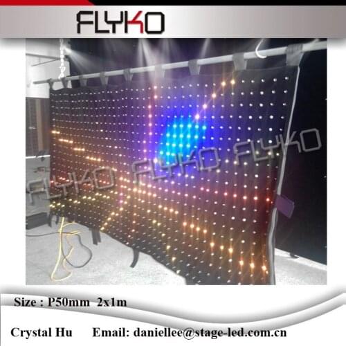 Alibaba china creative display outdoor curtains flexible soft led video curtain P50mm 2x1m