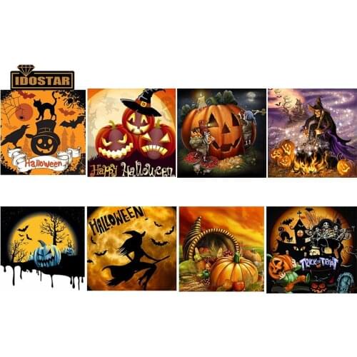 5D DIY Diamond Paintings Full drill Pumpkin halloween Embroidery Handmade 5d Diamond Art Mosaic art Home Decoration for gifts