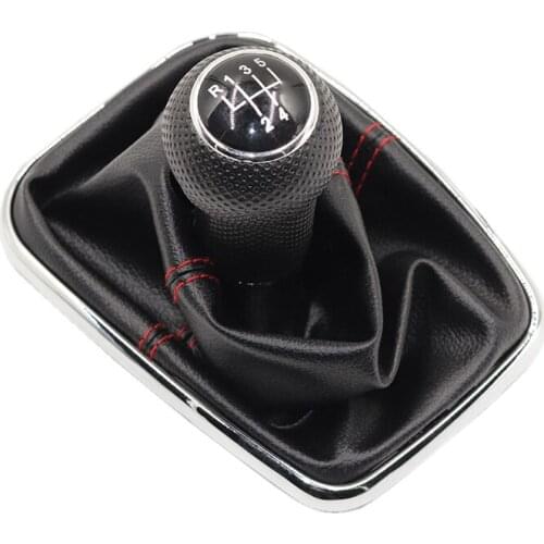 Chrome & Leather Car Shift Gear Knob Lever Gaitor Boot Cover 12MM For Seat Leon 2000 2001 Toledo 1999 2000 2001