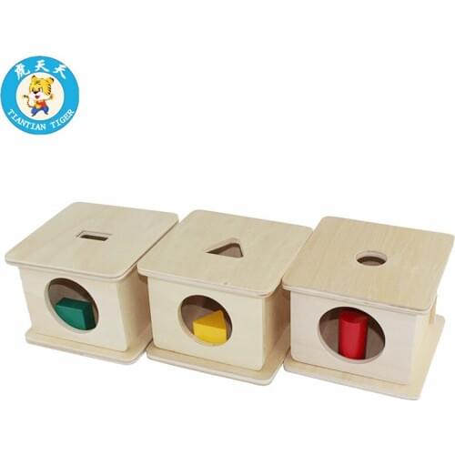 Baby Kids Toys Montessori Early Education Toys Infant Toddler Wooden Imbucare Box With Prisms