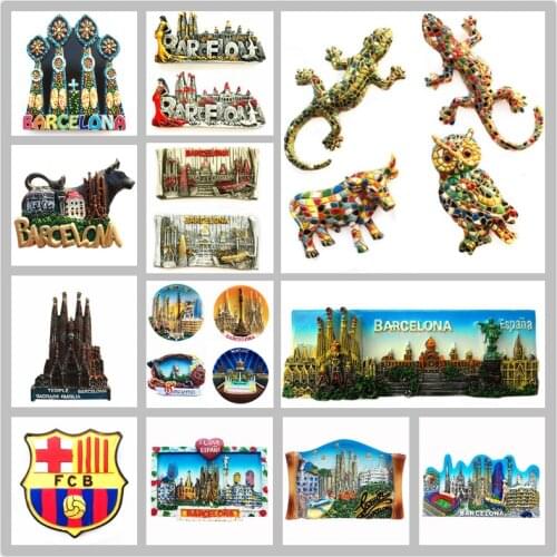 Spain Europe and America 3D Fridge Magnets Tourism Souvenir Refrigerator Magnetic Sticker Collection Handicraft Gift