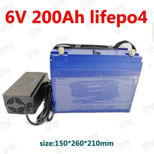 GTK 6v 200Ah Lifepo4 battery 3.2v Lifepo4 BMS 2s for diy 12v 48v 36v solar energy RV PowerRider skateboard scooter Wheelchairs